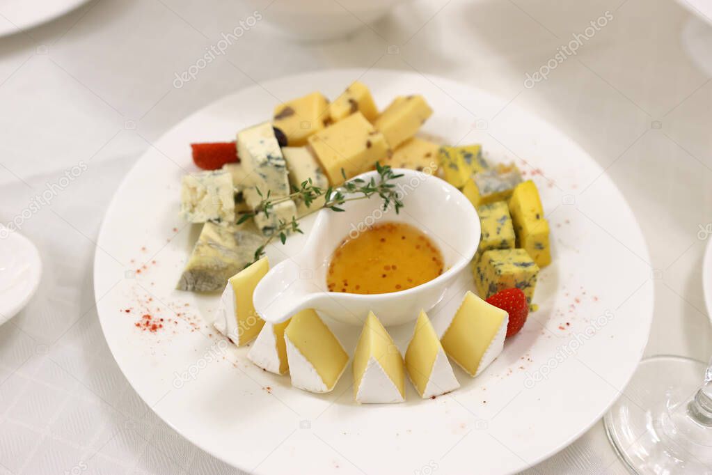 Gourmet tasting menu with wine pairing